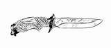 Huntsman Knife Sketch Coloring Page sketch template