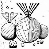 Balls Coloring Page · Creative Fabrica sketch template