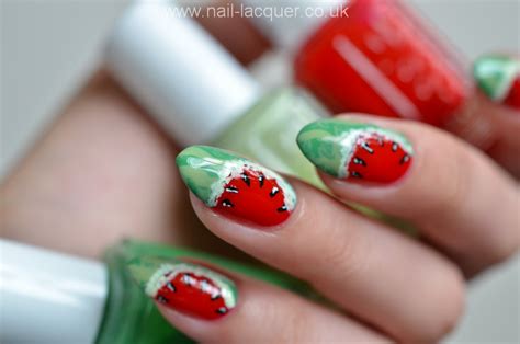 Watermelon nail art - Nail Lacquer UK