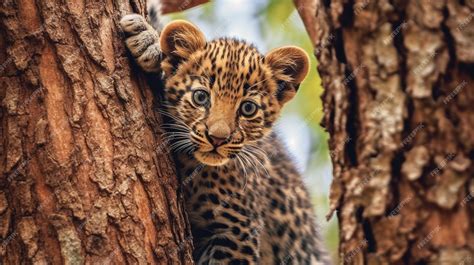 Premium AI Image | Leopard panther cub