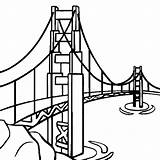 The Golden Gate Bridge San Francisco Coloring Page  Pages sketch template