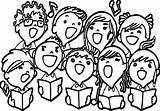 Choir Coloring Singing Children Music Clipart Christmas Education Clip  sketch template