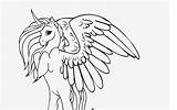 Coloring Page Of A Female Unicorn Rearing sketch template