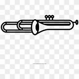Trombone Coloring Page Clipart 3576553  PikPng sketch template