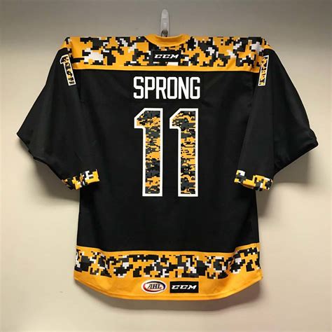 AHL Authentic - Wilkes-Barre/Scranton Penguins Military Jersey Worn and Signed by #11 Daniel Sprong