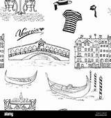 Gondolas In Venice Italy Coloring Page Sketch sketch template