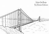 Golden Gate Bridge Coloring Sketch Coloring Page sketch template
