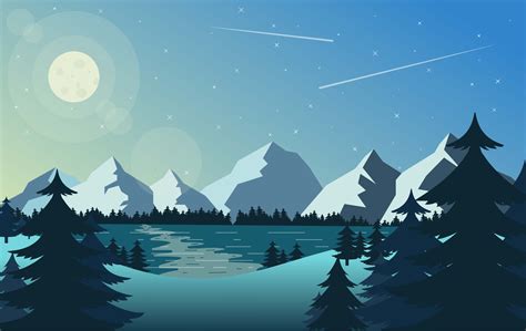 Vector Landscape Illustration | Illustration de paysage, Paysage ...