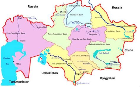 Map of Main River Basins and Rivers in Kazakhstan (Water Resources... | Download Scientific Diagram