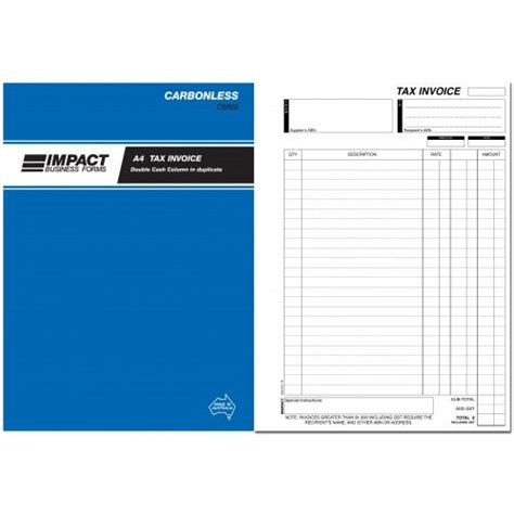 Tax Invoice Books – Woolston Printing