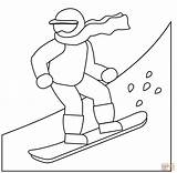Snowboard Snowboarding Colorat Iarna Kolorowanka Kleurplaat Sporturi  sketch template