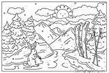 Snow Coloring Pages Snowy Print Cloud Colorings Sketch Page sketch template