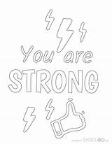 You Are Strong  Free Classroom Poster SKOOLGO sketch template