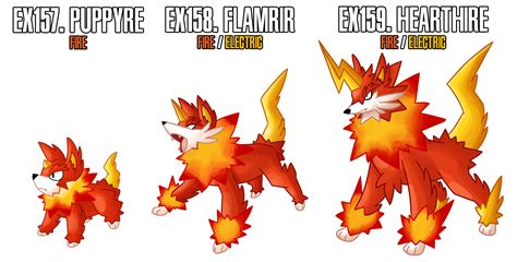 Fakemon: EX157-EX159 Alternate Fire starters 2 by DrCrafty on DeviantArt