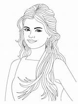 Selena Gomez coloring pages sketch template