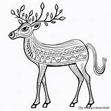 Reindeer Coloring Pages  Free & Printable sketch template