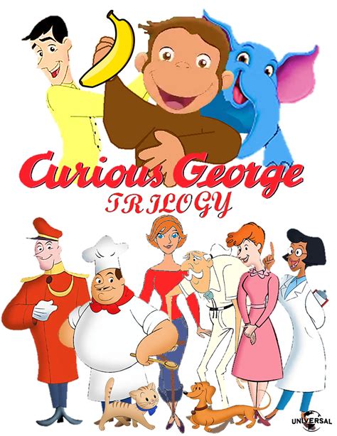 Curious George Trilogy (Front) | Curious george, George, Cartoon characters