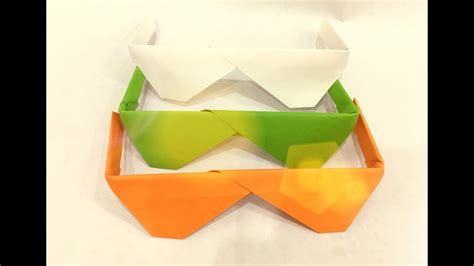 How to make a paper sunglasses - Origami sunglasses - YouTube