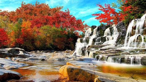 Autumn Waterfall Wallpapers - Top Free Autumn Waterfall Backgrounds ...