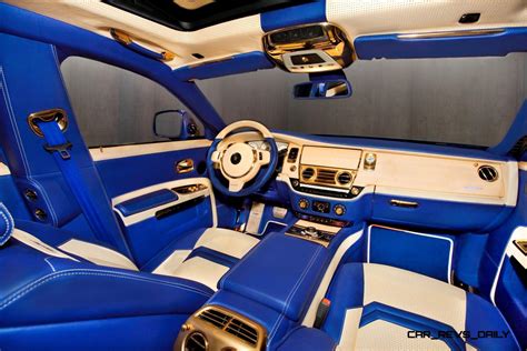 MANSORY Rolls-Royce Ghost Upgrades In White and Electric Blue Gold