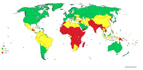 The New 1st, 2nd, and 3rd World but according to HDI (split in thirds ...