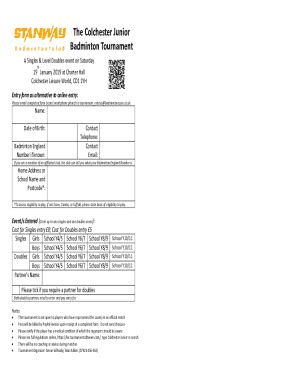 Badminton Tournament Registration Form 2021 - Page 3 | pdfFiller