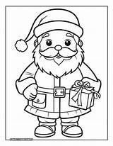 Christmas Coloring Pages For Kids Santa sketch template