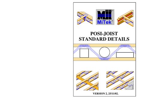 Posi-Joist Standard Details