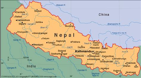 Nepal location map. [Courtesy of maps.com, Santa Barbara, CA, USA] The... | Download Scientific ...