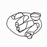 Egg Roll Drawing sketch template