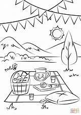 Picnic Coloring Pages Printable  Word Searches sketch template