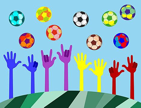 Football Player Symbols Multicolored Paper Stickers Vector People Jump Hand Vector, People, Jump ...