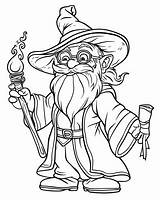Wizards Coloring Pages sketch template