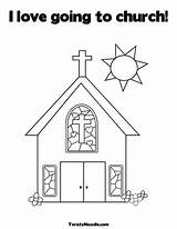 I Love Going To Church Coloring Page sketch template