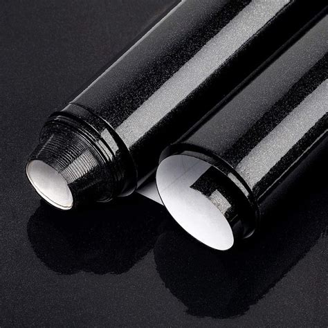 Glossy Black Contact Paper Decorative Self Adhesive Removable Waterproof Smooth Peel and Stick ...