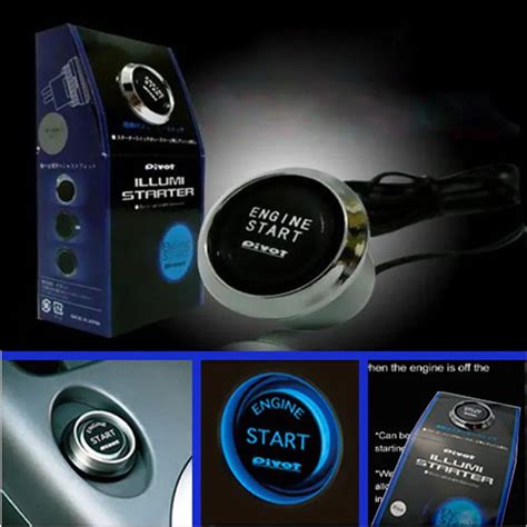 High Quality 12V Car Engine Start Push Button Switch Ignition Starter Kit Blue LED-in Motorcycle ...