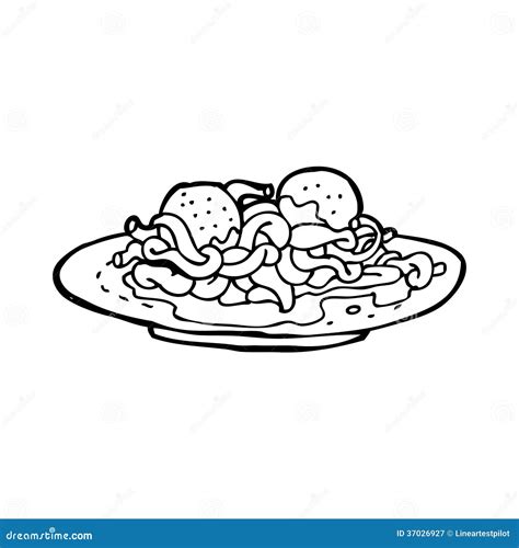 Spaghetti And Meatballs Coloring Page at getsalemblog Blog