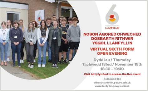 Noson Agored Chweched Dosbarth / Sixth Form Open Evening - Ysgol Llanfyllin, Powys