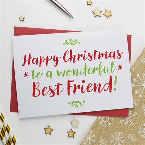 Christmas Card For Wonderful Best Friend By A is for Alphabet