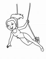 Girl acrobat coloring page sketch template
