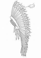Indian Headdress Coloring Page  Nation sketch template