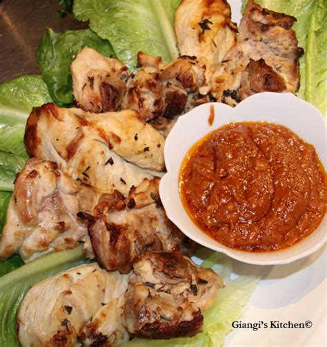 Foodista | Recipes, Cooking Tips, and Food News | Grilled Chicken with Sateay Sauce