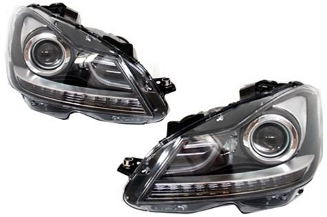 LED DRL Bi-Xenon Headlights suitable for Mercedes C-Class W204 Facelift ...