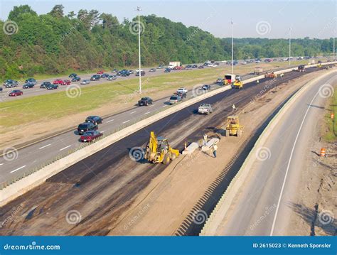 Freeway construction stock image. Image of laborers, backhoe - 2615023