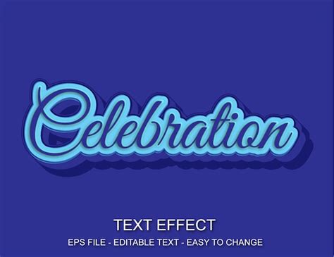 Premium Vector | Editable text effect celebration style