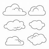 Cloud Coloring Page sketch template