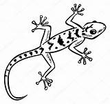 Coloring Page With Gecko In Patterned Style Stock Vector – Kleurplaten sketch template