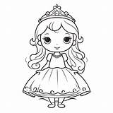 Free Little Princess Coloring Pages sketch template