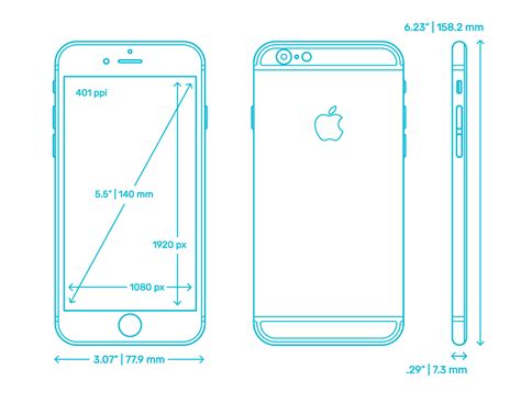 Apple iPhone 6S Plus (9th Gen) - 2015 Dimensions & Drawings | Dimensions.Guide