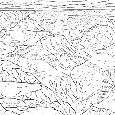 Grand Canyon Coloring Page - Etsy